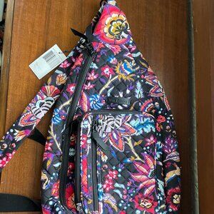 Vera Bradley Iconic Sling Backpack. Foxwood Pattern